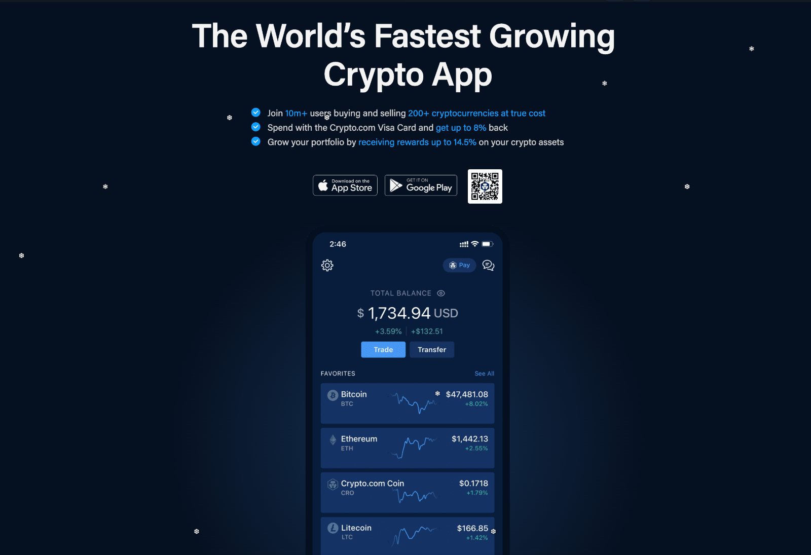 Crypto.com homepage 2021
