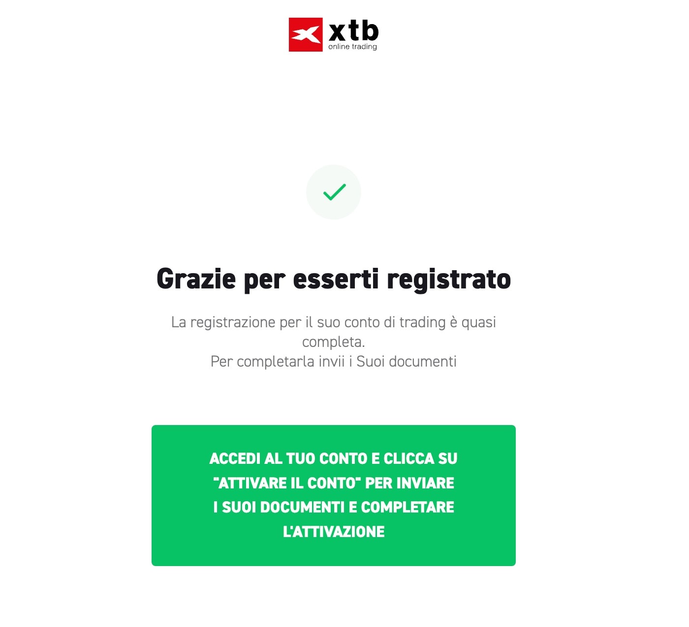 Registrazione su XTB